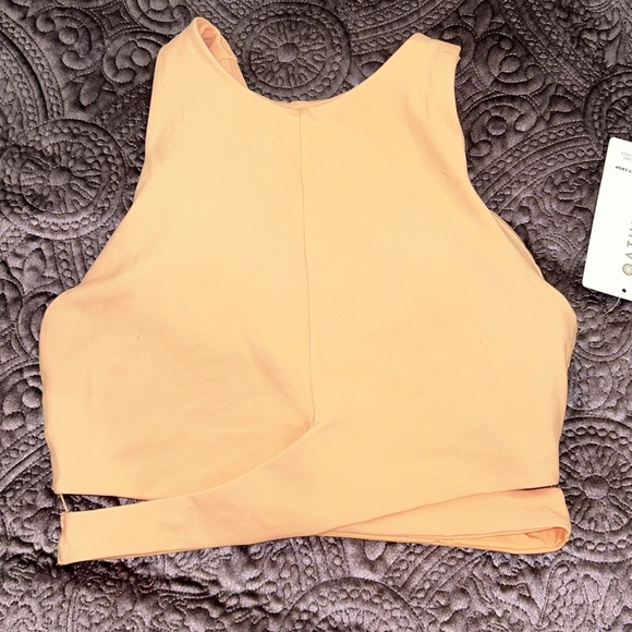 Athleta Conscious Cut Out Crop D-DD, Size Small  Coral - Picture 7 of 8